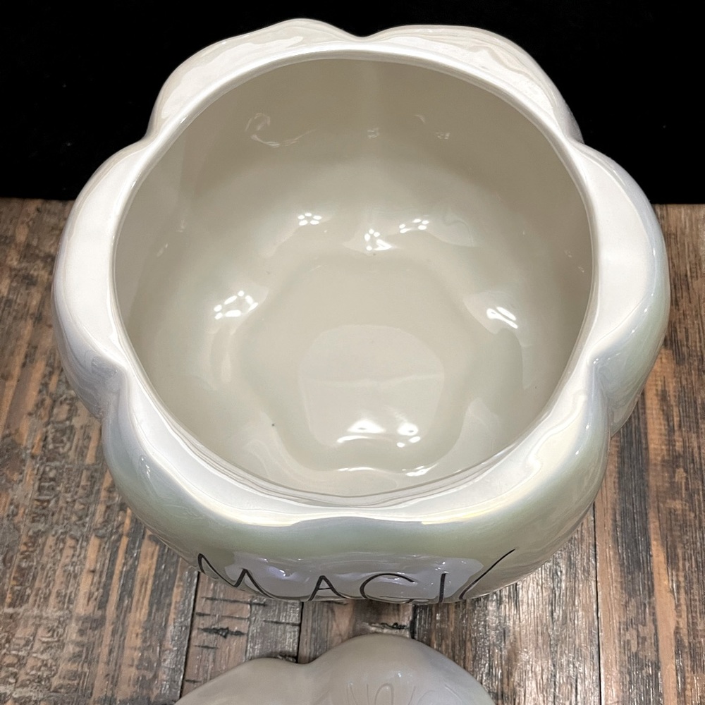 Rae Dunn Mother of Pearl “MAGIC” Pumpkin Canister - Picture 5 of 7